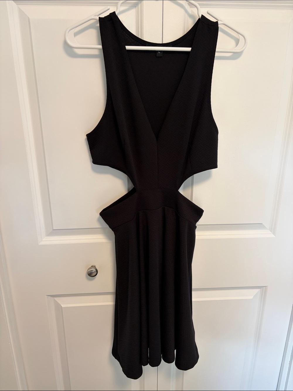 2 for $30 - Snap - Black Cutout Fit-and-Flare Dress